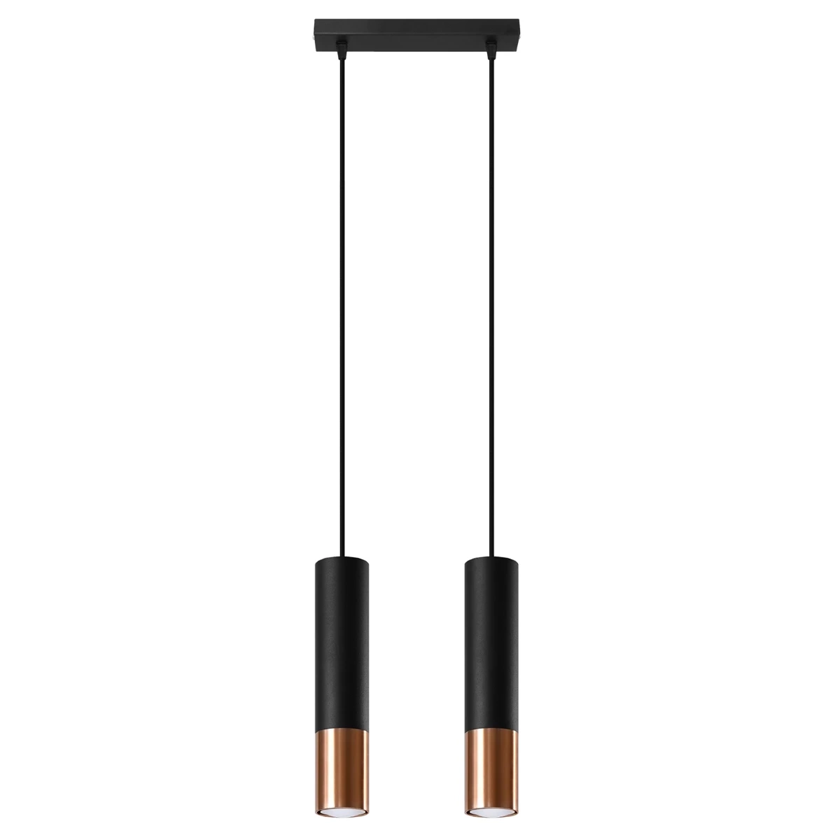 Pendant lamp LOOPEZ 2 black/copper
